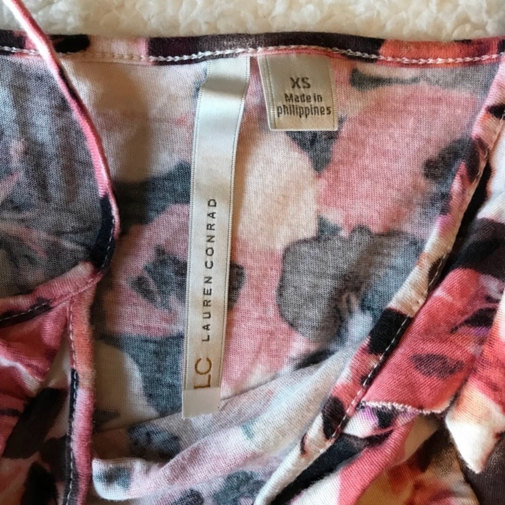 LC Lauren Conrad Floral Tank Top Size XS - Picture 4 of 8